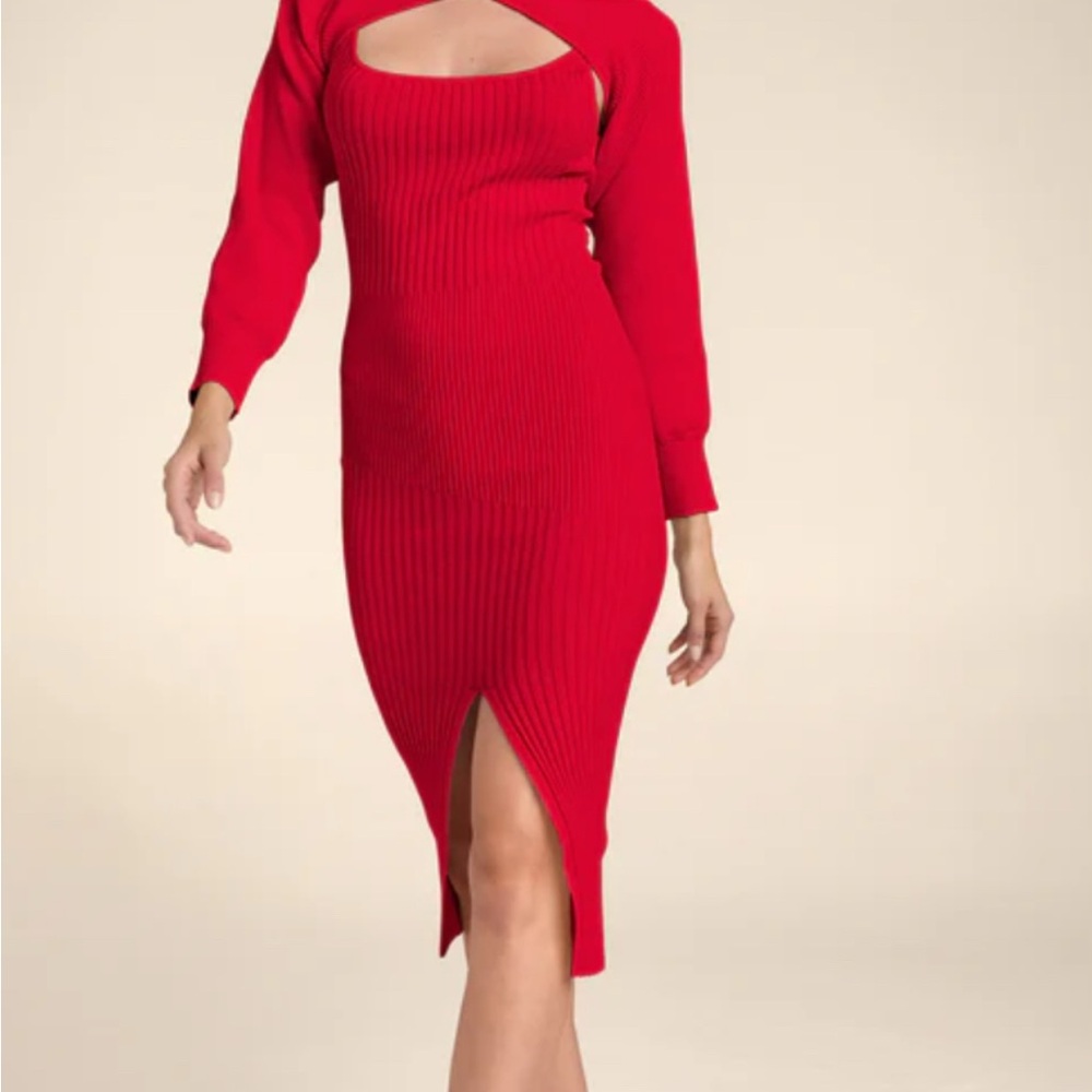 VENUS Women’s Sweater Dress with Shrug